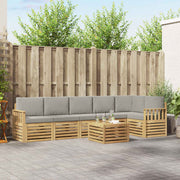 Set vanjskih sofa 7 kom. Bijela i svjetlosiva Poliester 59 x 59 x 37 cm