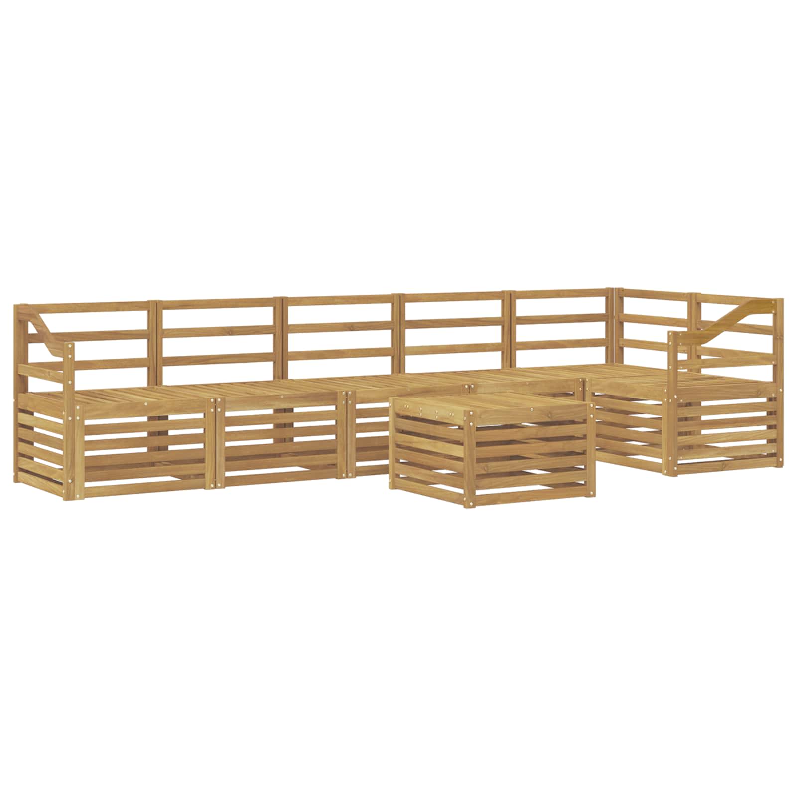 Set vanjskih sofa 7 pcs Bijela 59 x 59 x 37 cm