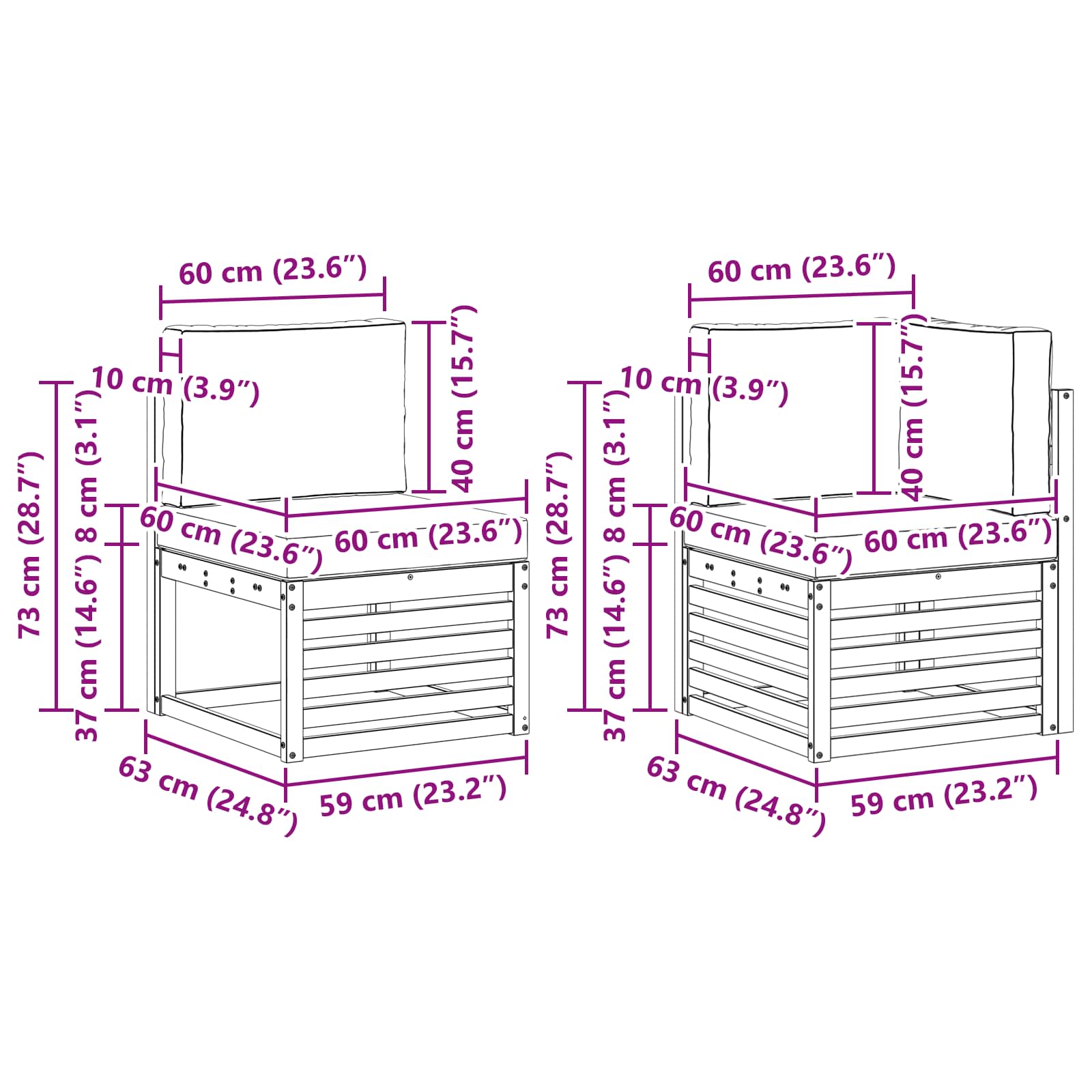 Set vanjskih sofa 7 pcs Bijela i bež 245 x 126,5 x 73 cm