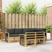 Set vanjskih sofa 7 kom. Bijela i antracit Poliester 247 x 128,5 x 73 cm