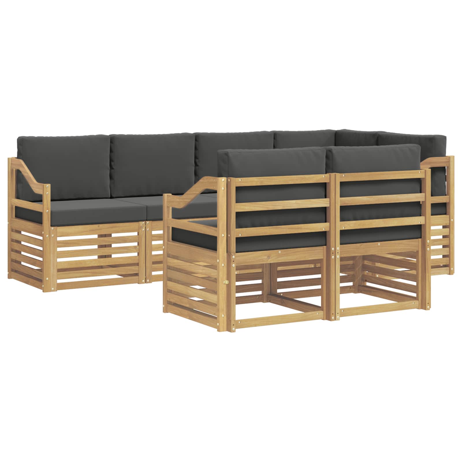Set vanjskih sofa 7 pcs Bijela i antracit 245 x 126,5 x 73 cm