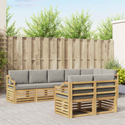 Set vanjskih sofa 8 kom. Bijela i svjetlosiva Poliester 304 x 126,5 x 73 cm