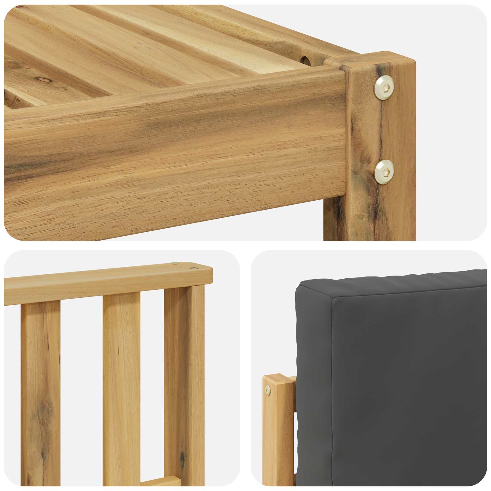 Set vanjskih sofa 6 pcs Bijela i antracit Poliester