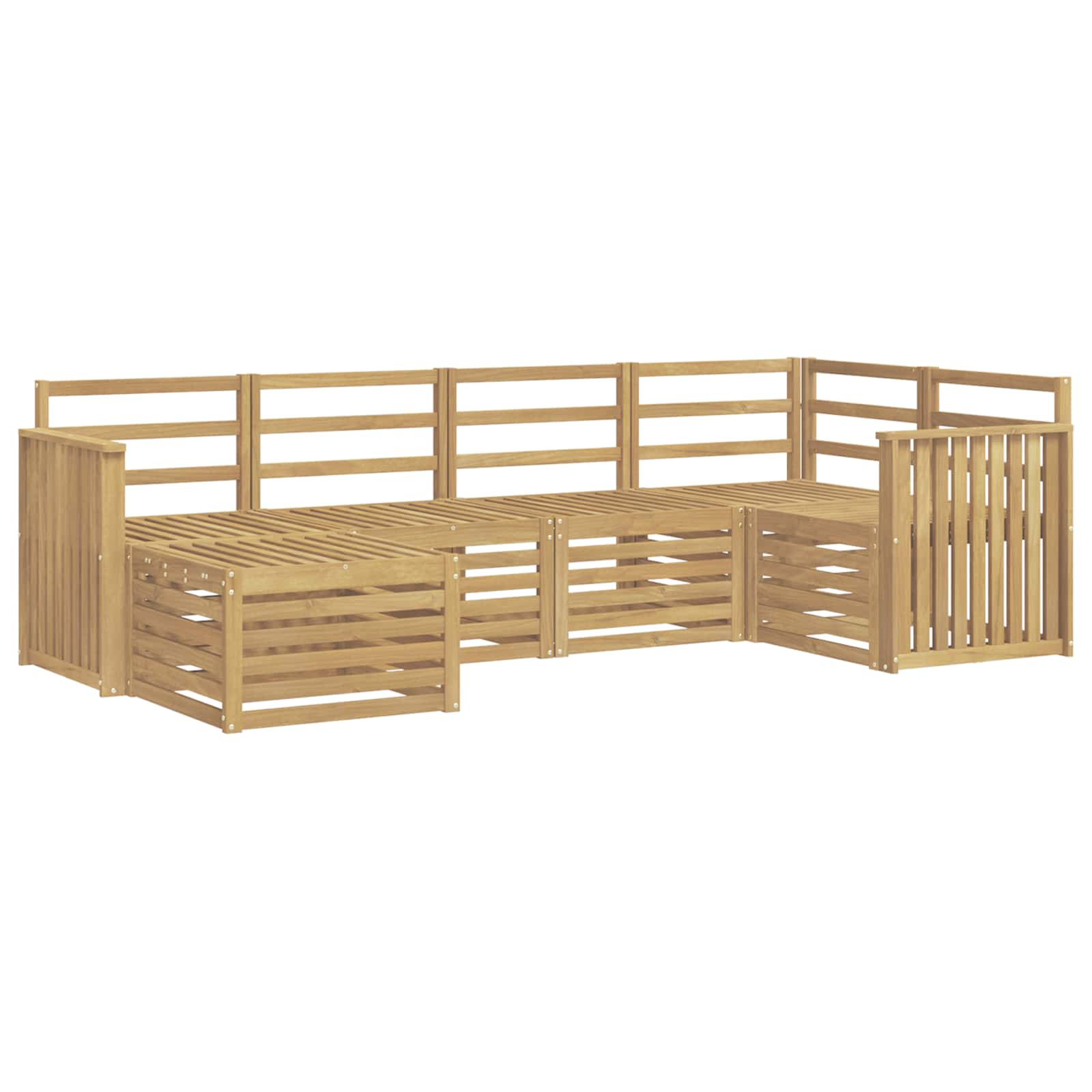 Set vanjskih sofa 6 pcs Bijela Poliester