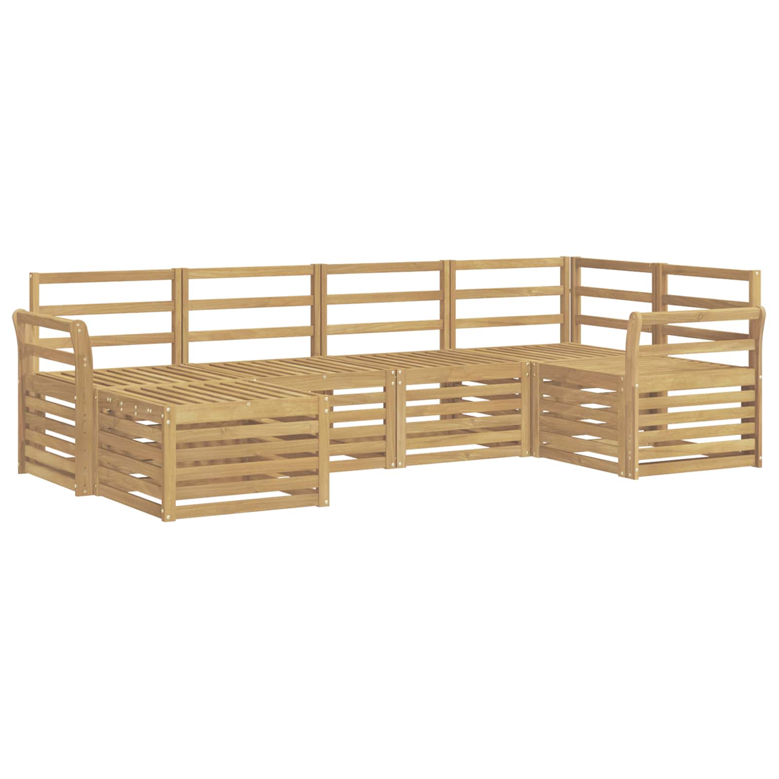 Set vanjskih sofa 6 pcs Bijela Poliester