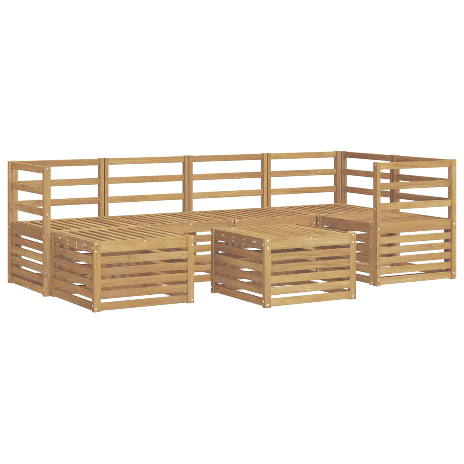 Set vanjskih sofa 7 pcs Bijela Poliester