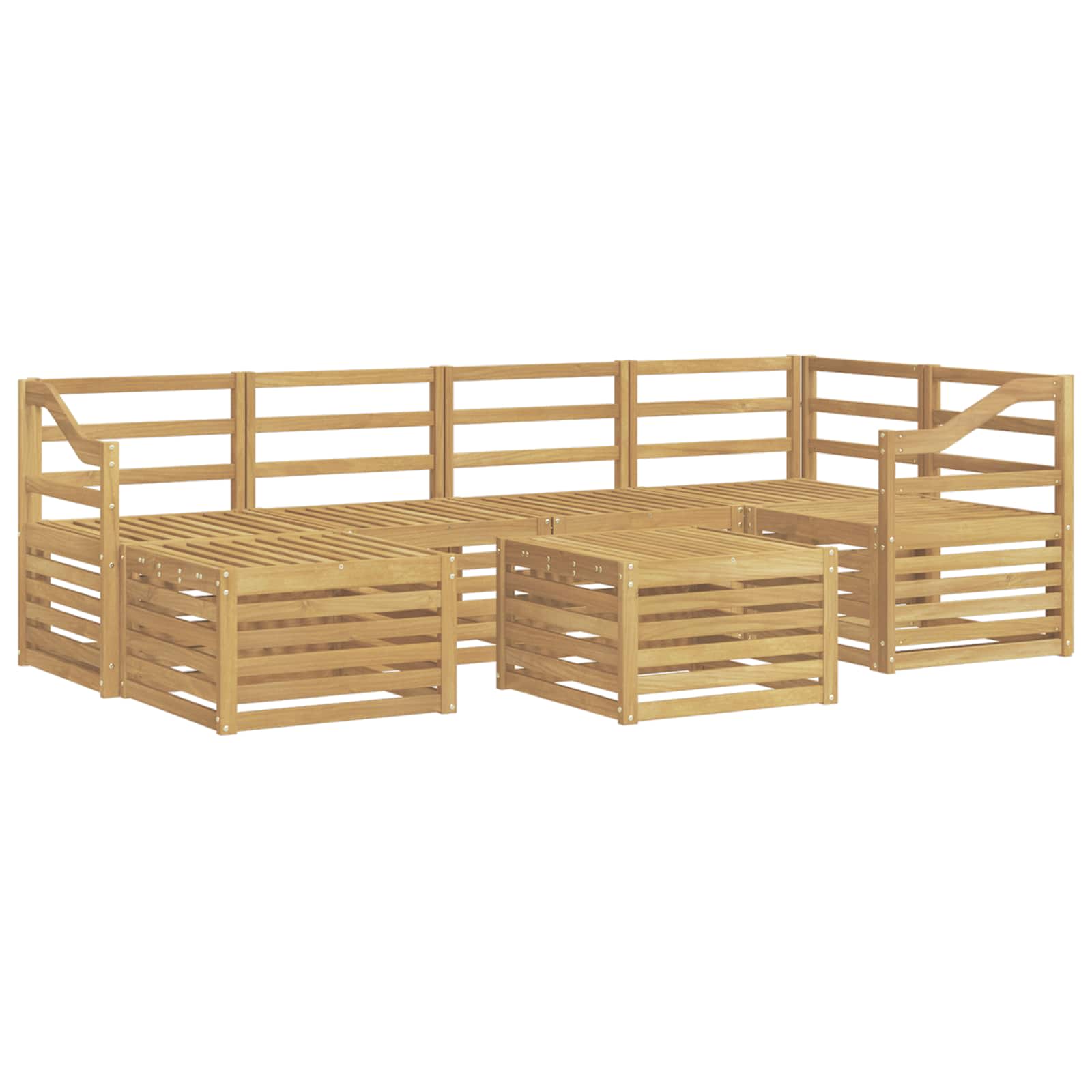 Set vanjskih sofa 7 pcs Bijela Poliester