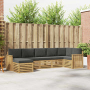 Set vanjskih sofa 7 kom. Bijela i antracit 306 x 128,5 x 73 cm