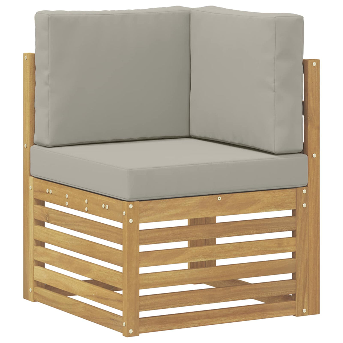 Set vanjskih sofa 7 kom. Bijela i svjetlosiva 306 x 128,5 x 73 cm
