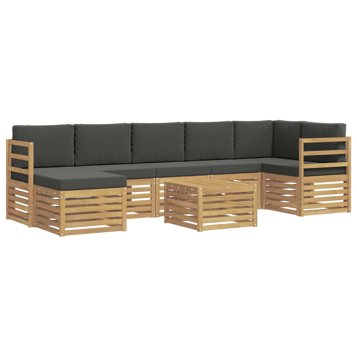 Set vanjskih sofa 8 kom. Bijela i antracit Poliester