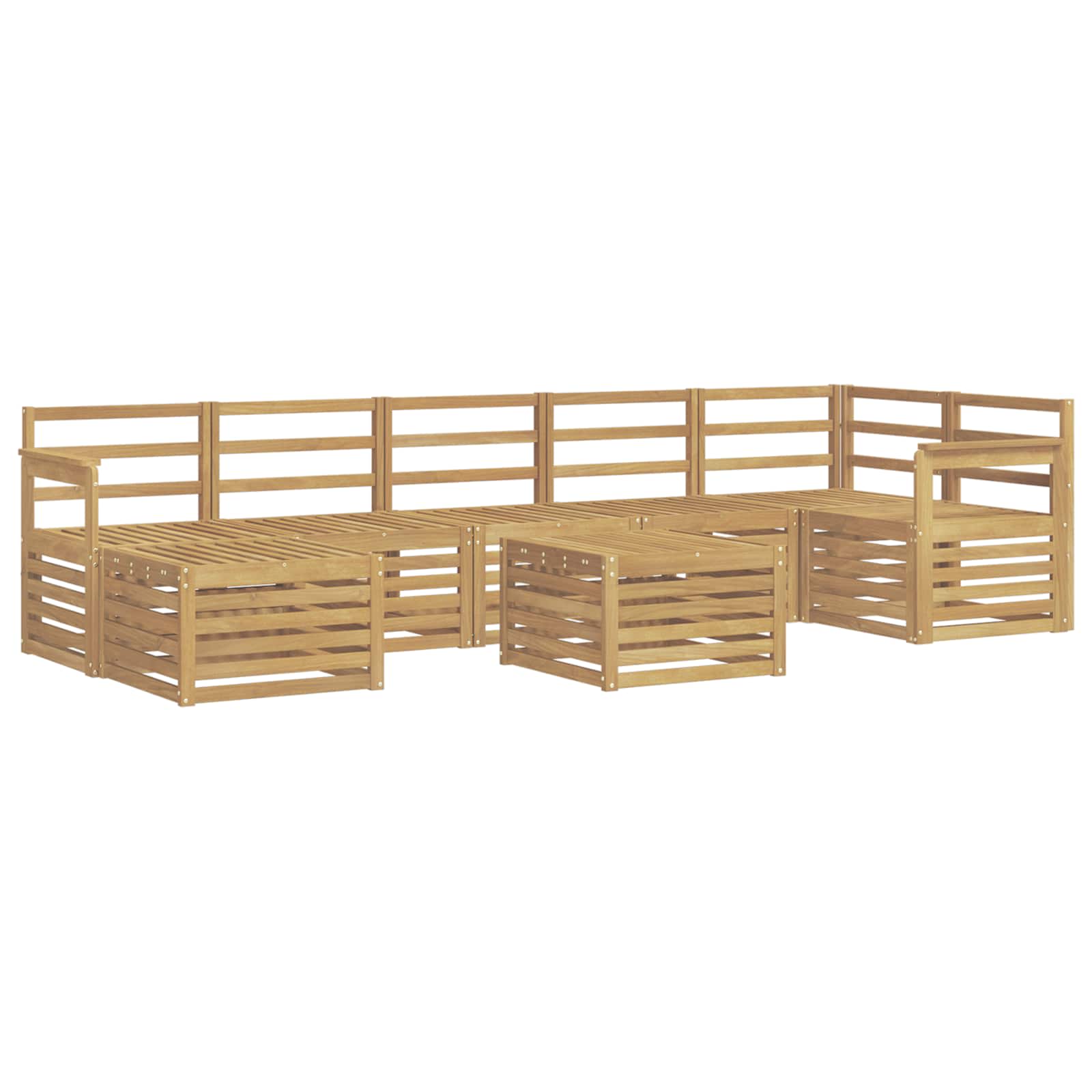 Set vanjskih sofa 8 pcs Bijela 59 x 59 x 37 cm
