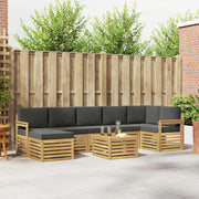 Set vanjskih sofa 8 kom. Bijela i antracit Poliester