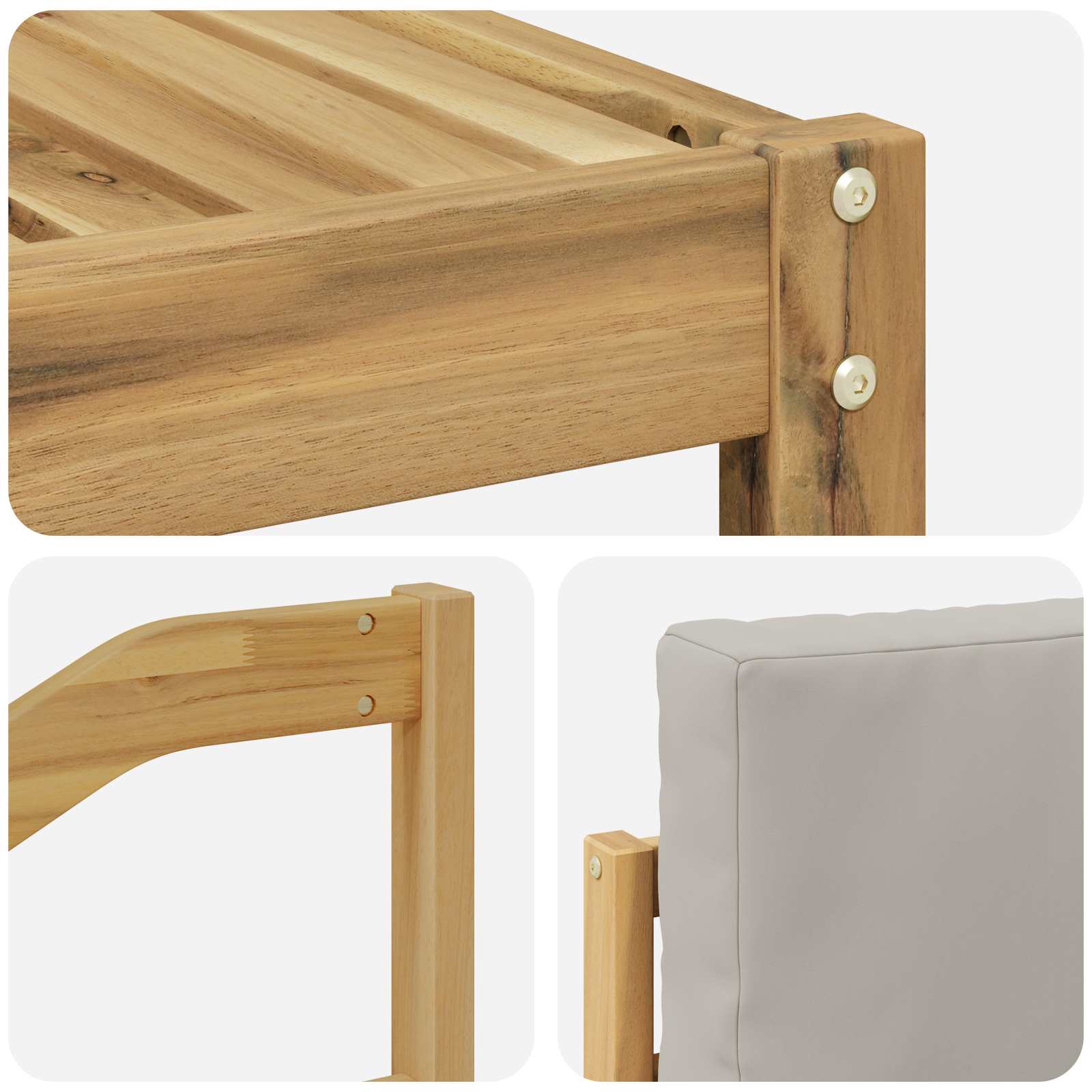 Set vanjskih sofa 8 pcs Bijela i svjetlosiva 59 x 59 x 37 cm