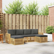 Set vanjskih sofa 6 pcs Bijela i antracit 257 x 122,5 x 73 cm