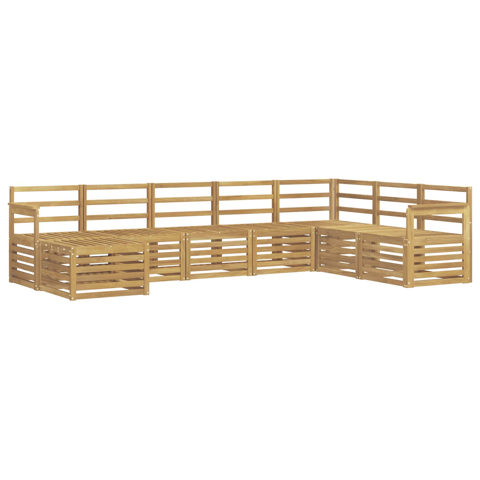 Set vanjskih sofa 8 pcs Bijela 306 x 187,5 x 73 cm