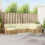 Set vanjskih sofa 8 pcs Bijela i krem 306 x 187,5 x 73 cm