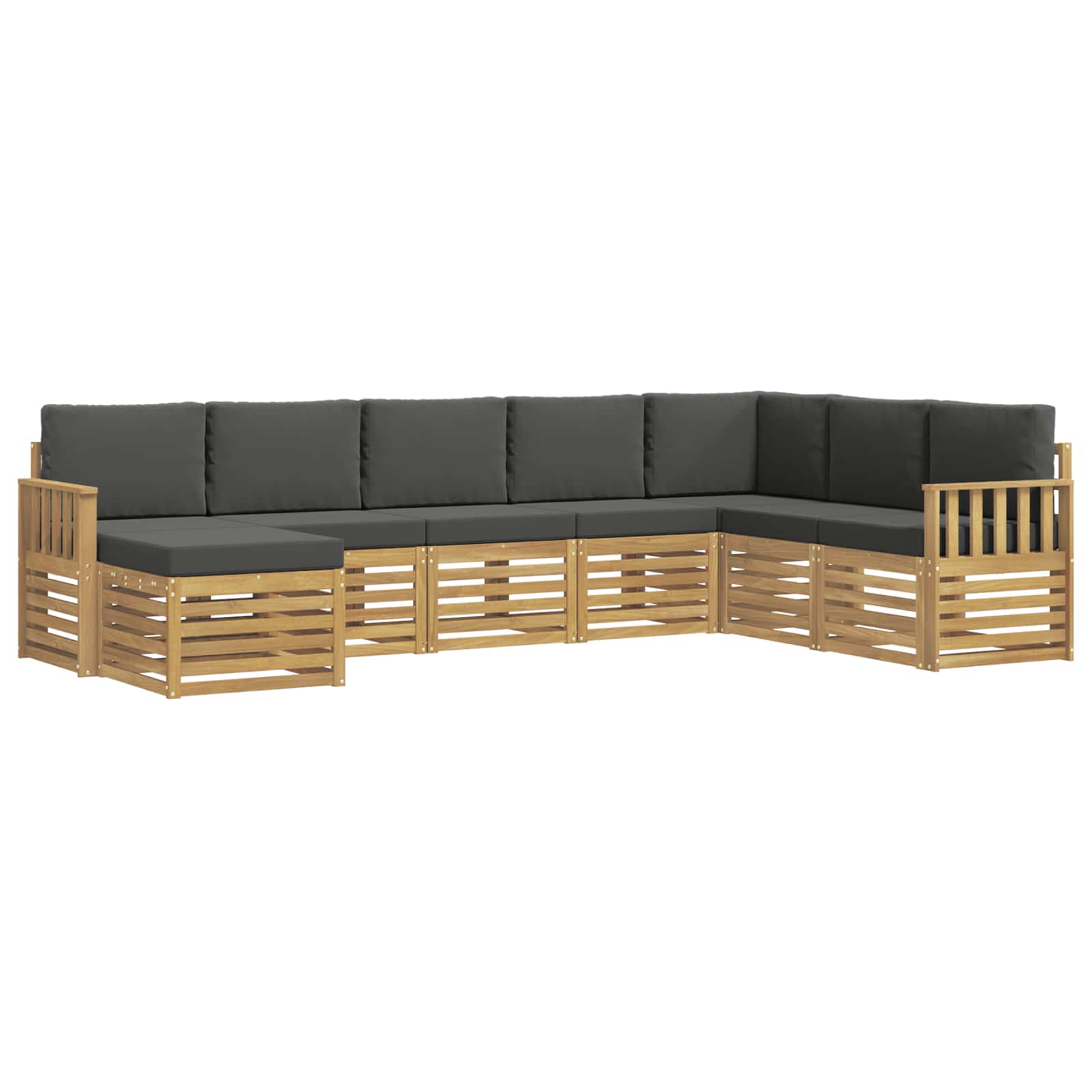 Set vanjskih sofa 8 pcs Bijela i antracit 306 x 187,5 x 73 cm