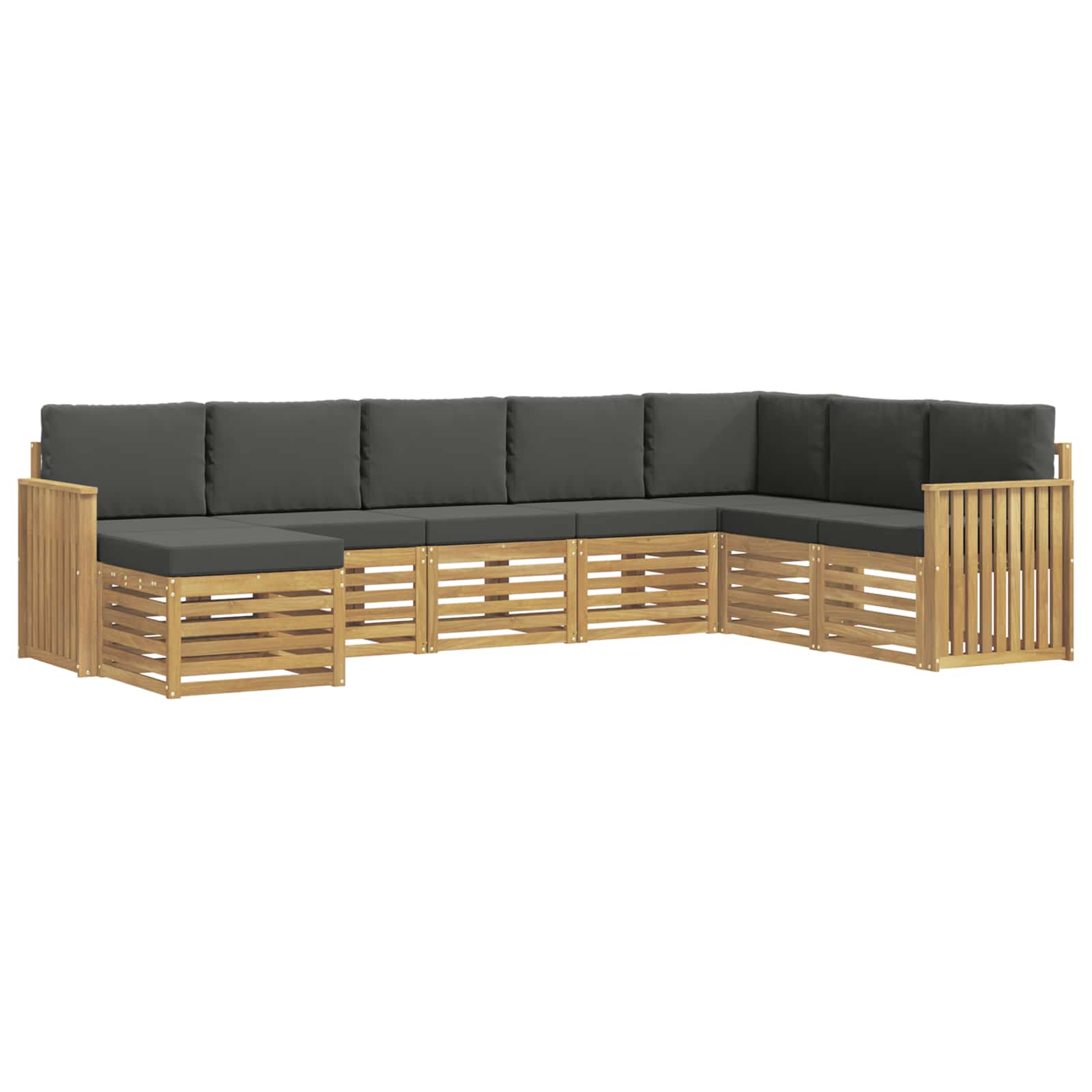 Set vanjskih sofa 8 pcs Bijela i antracit 306 x 187,5 x 73 cm