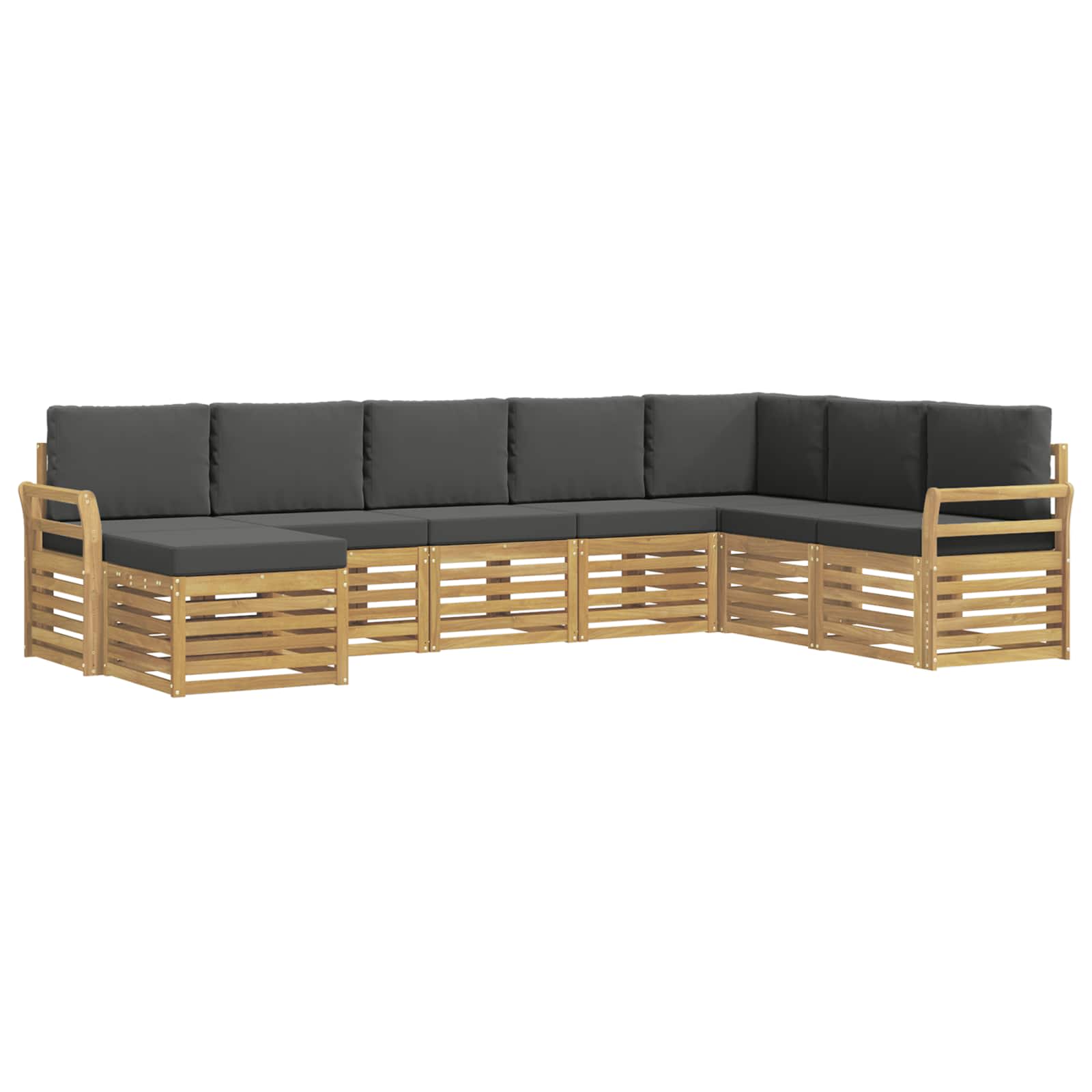Set vanjskih sofa 8 pcs Bijela i antracit 308 x 190 x 73 cm