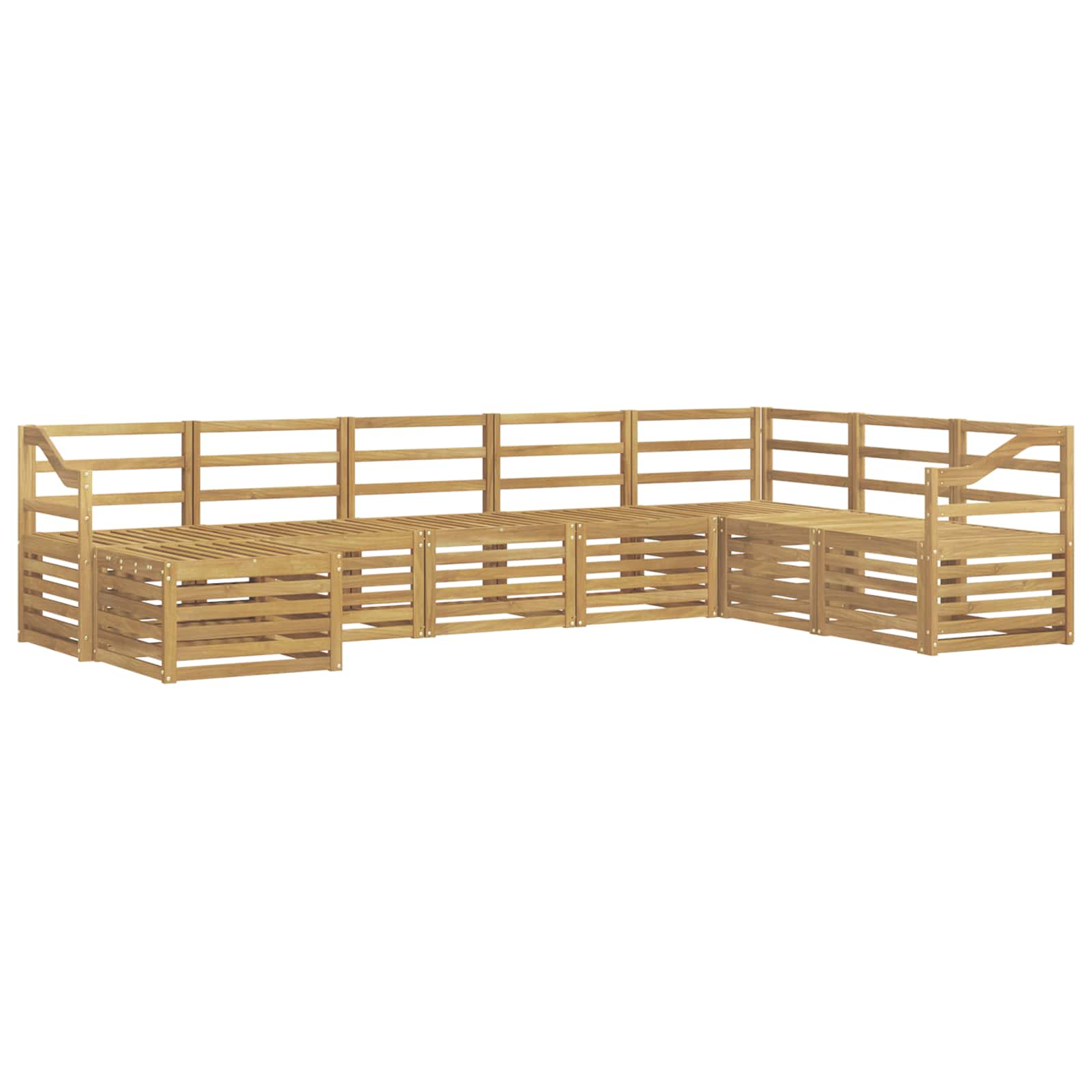 Set vanjskih sofa 8 pcs Bijela 304 x 185,5 x 73 cm