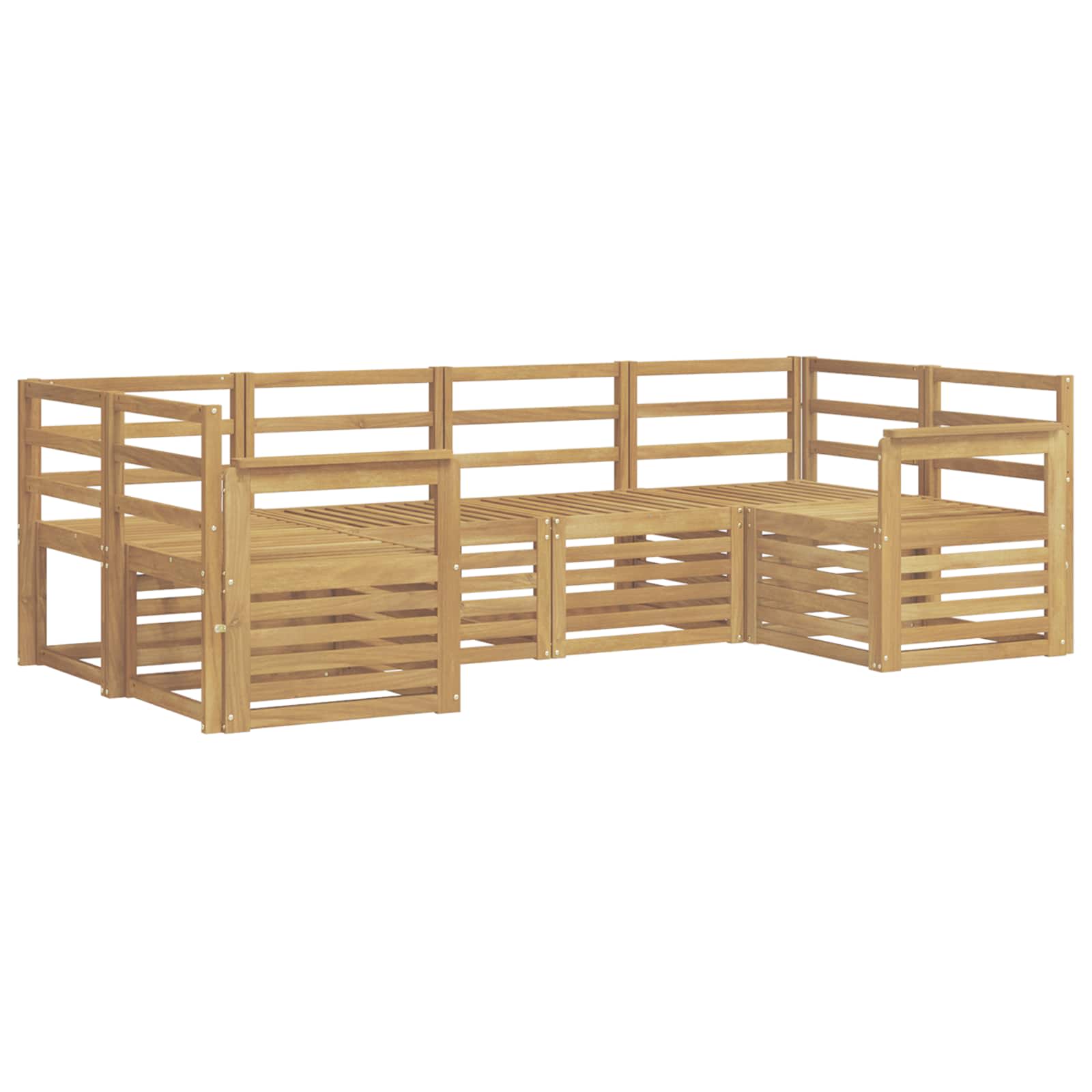 Set vanjskih sofa 6 pcs Bijela 245 x 128,5 x 73 cm
