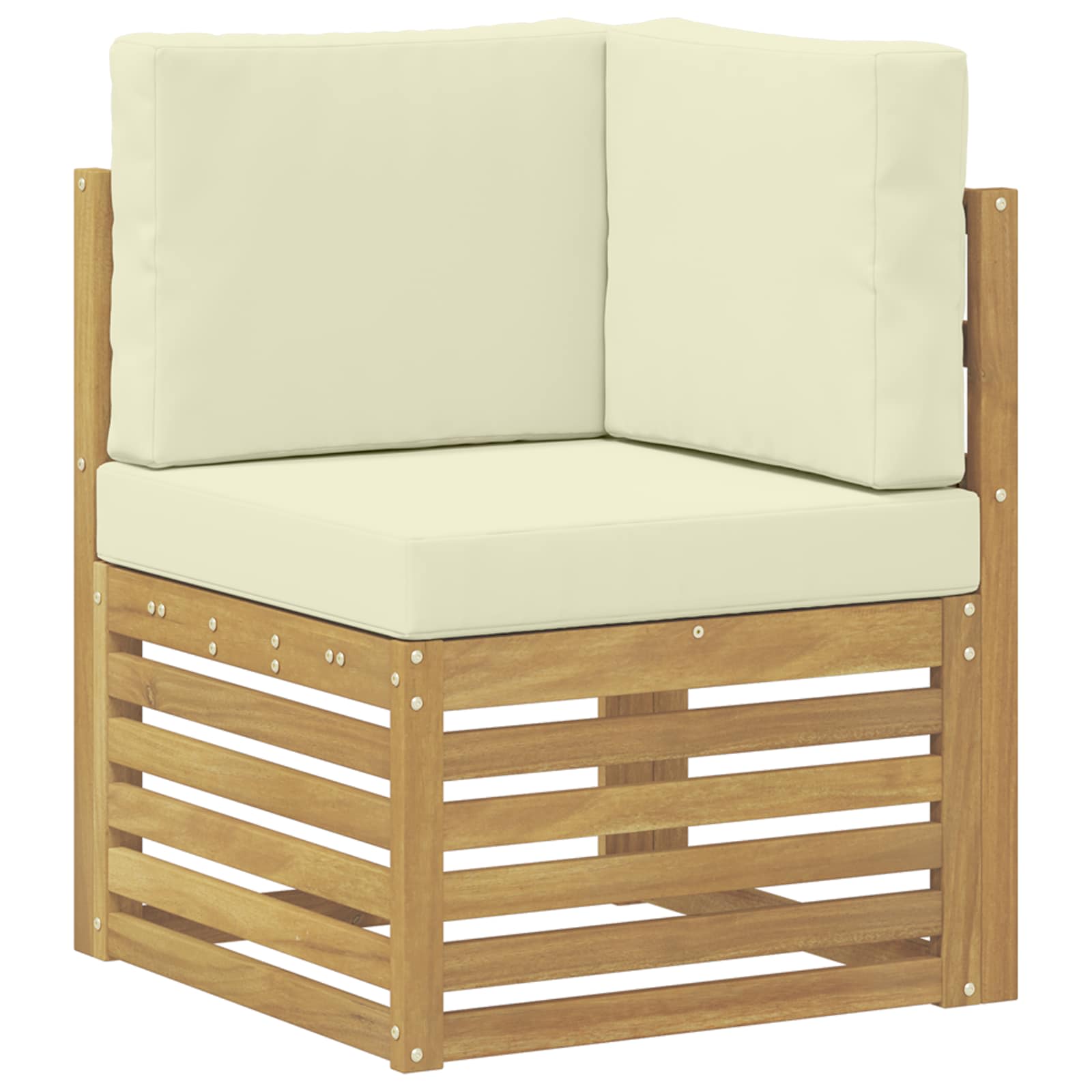 Set vanjskih sofa 5 pcs Bijela i Krem 245 x 128,5 x 73 cm
