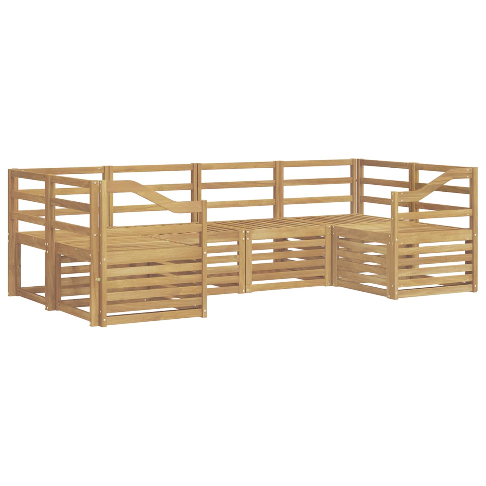 Set vanjskih sofa 6 pcs Bijela 245 x 126,5 x 73 cm
