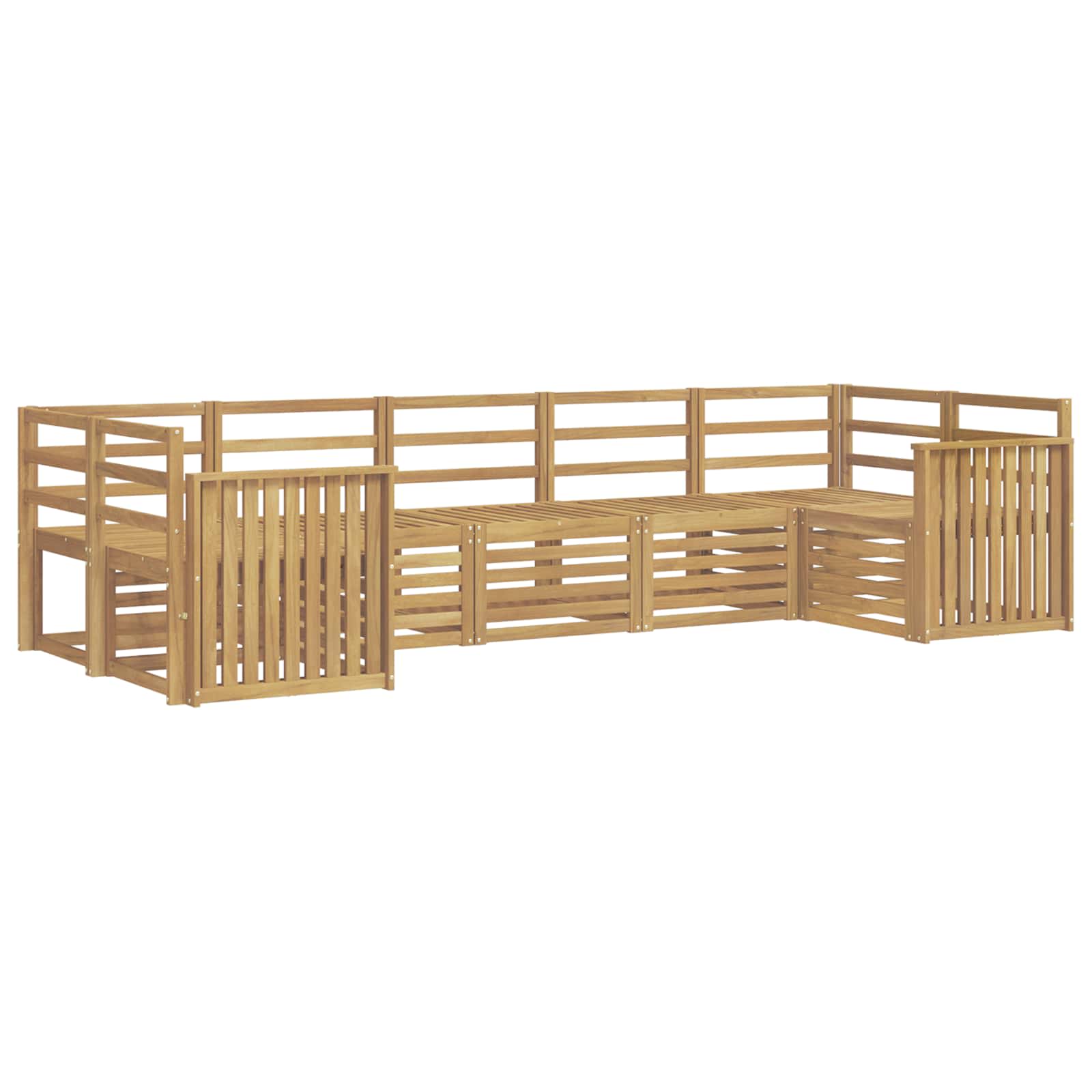 Set vanjskih sofa 7 pcs Bijela 304 x 128,5 x 73 cm