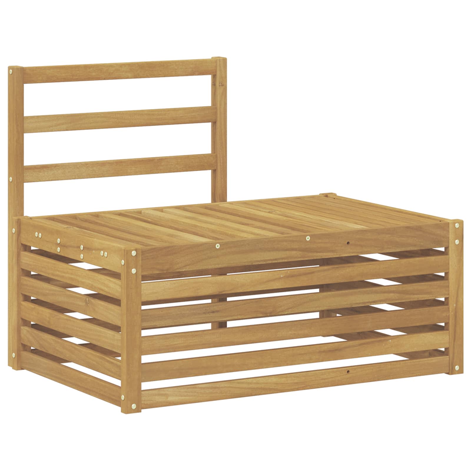 Set vanjskih sofa 4 Komad Bijela Čvrsto drvo akacije