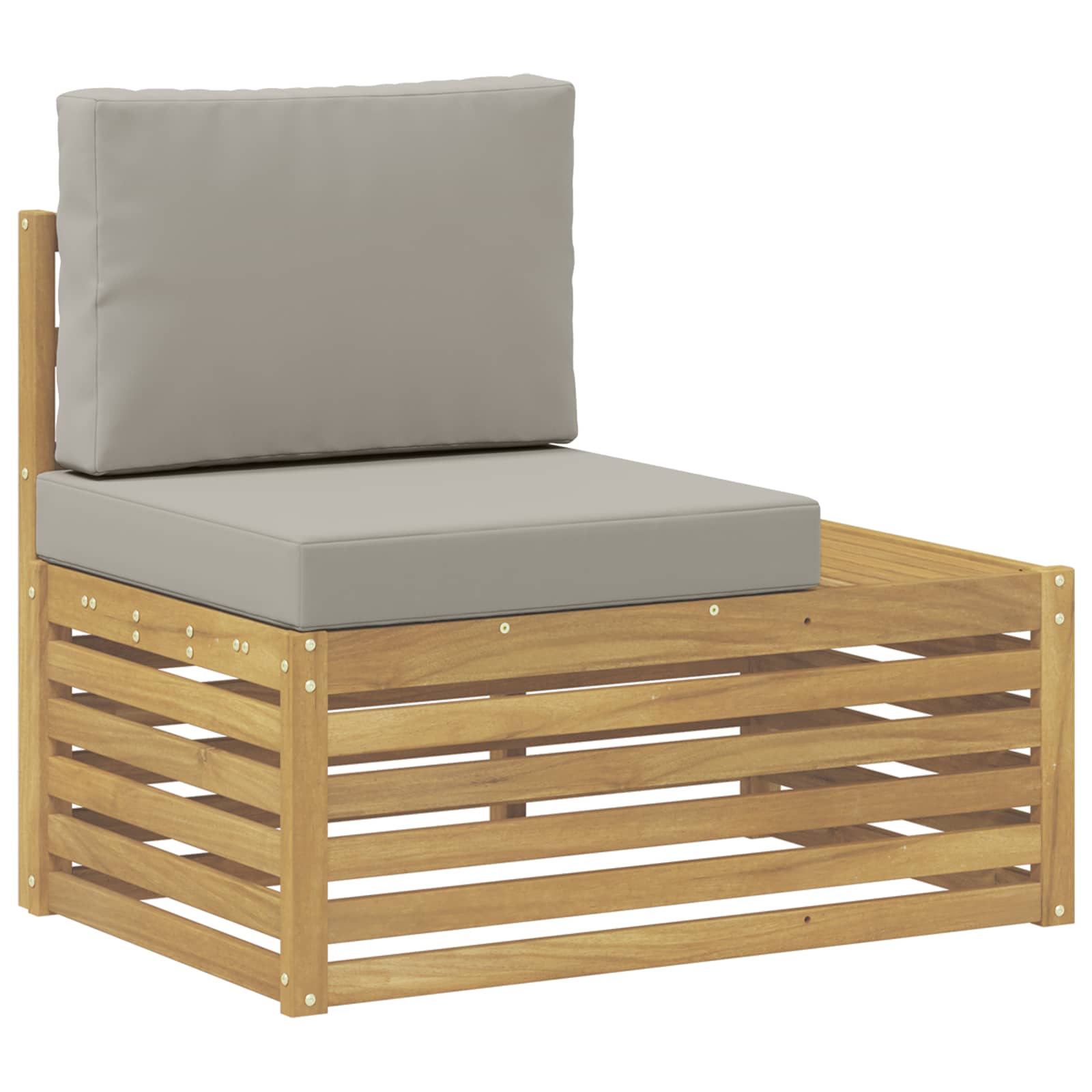 Set vanjskih sofa s jastukom 6 Komad Bijela i svjetlosiva