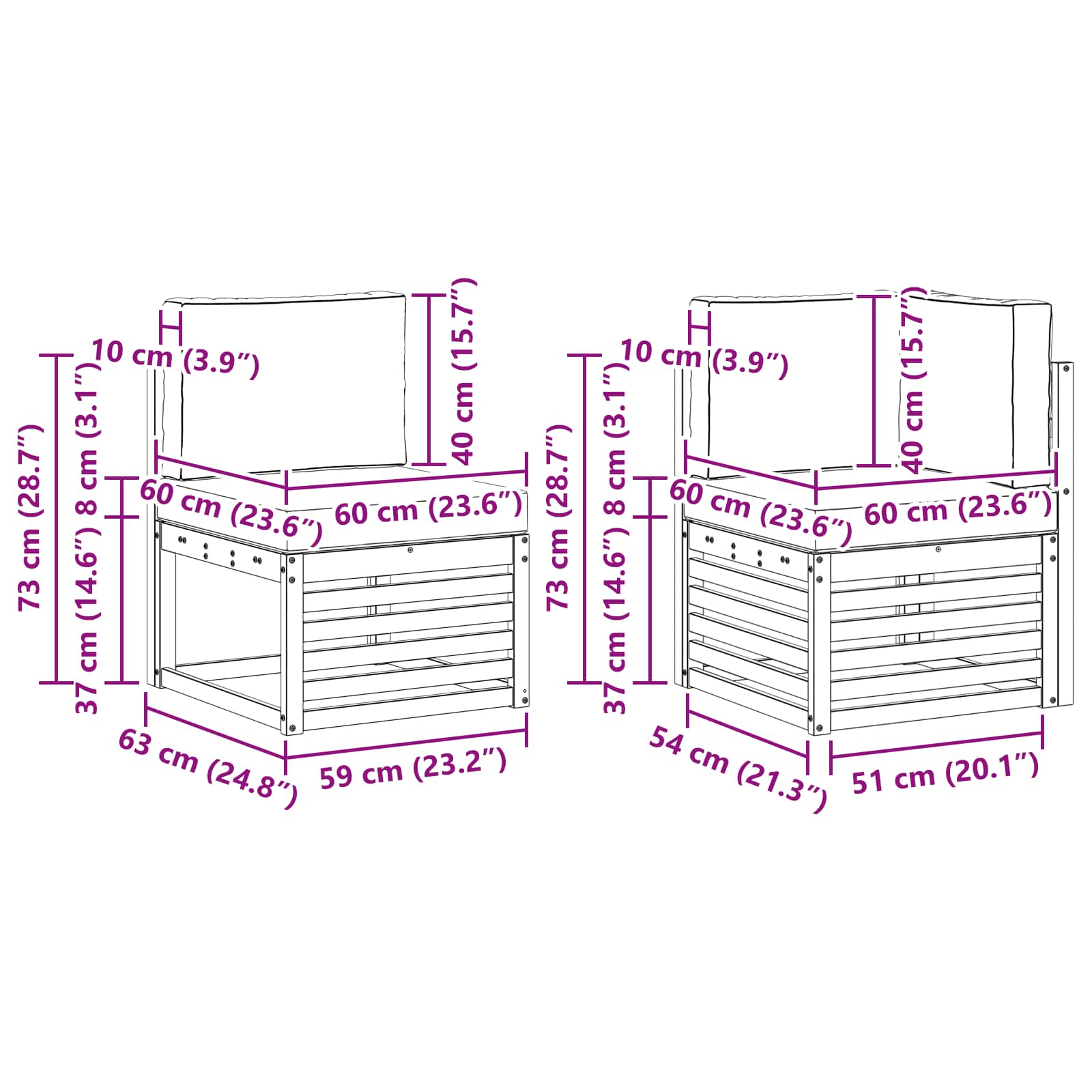 Set vanjskih sofa 7 pcs Bijela i svijetlosiva
