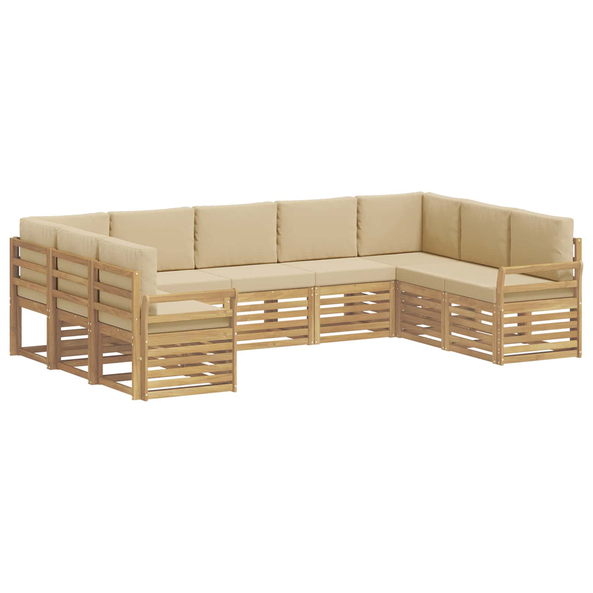 Setovi sofa Čvrsto drvo akacije Smeđa 304 x 189.5 x 73 cm
