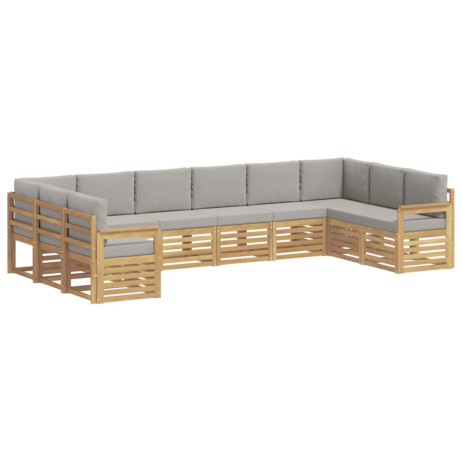 Set vanjskih sofa 7 pcs Bijela i svijetlosiva