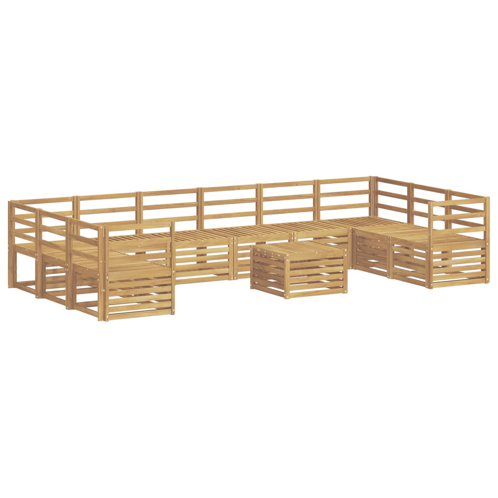 Set vanjskih sofa 11 pcs Bijela 59 x 59 x 37 cm