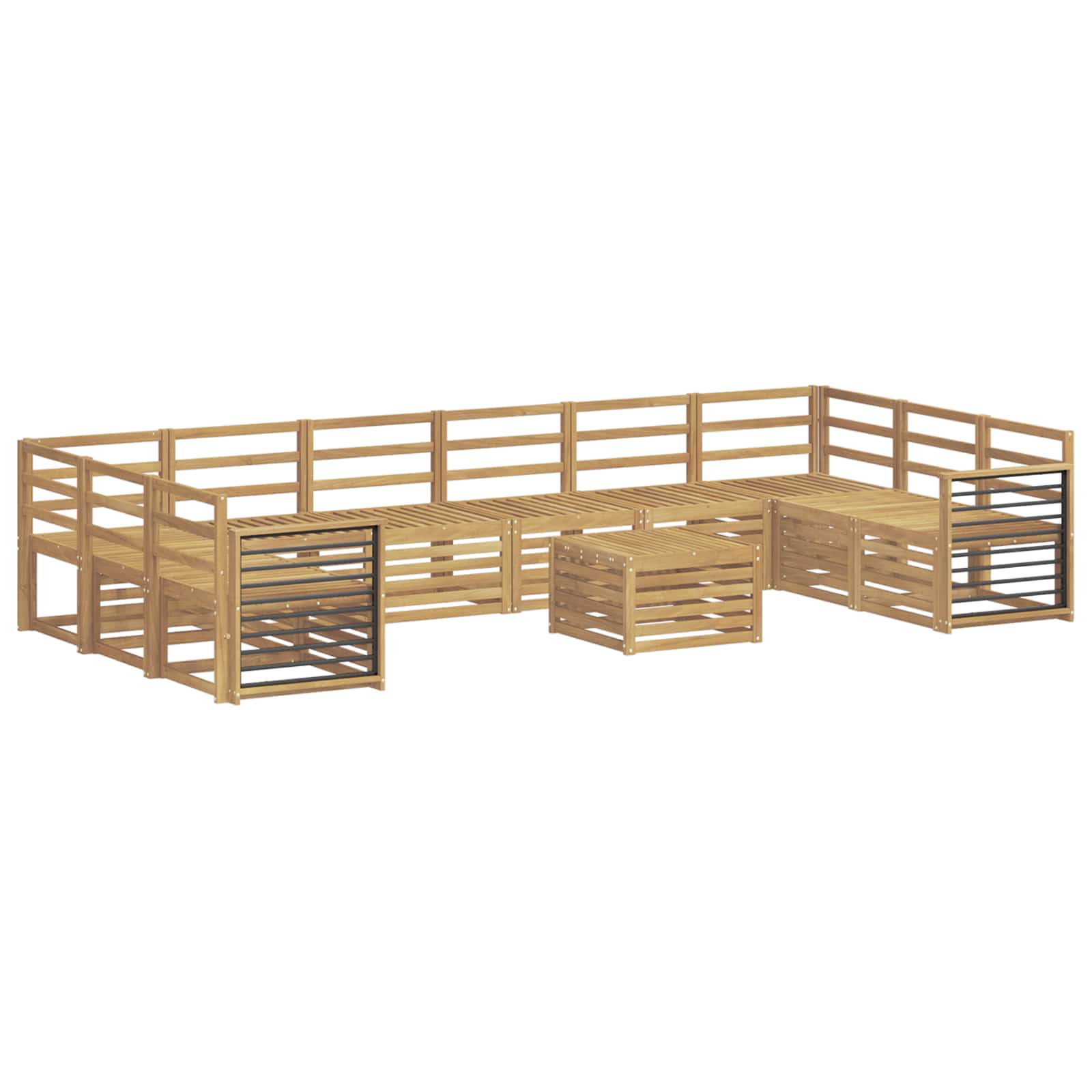 Set vanjskih sofa 11 pcs Bijela 59 x 59 x 37 cm
