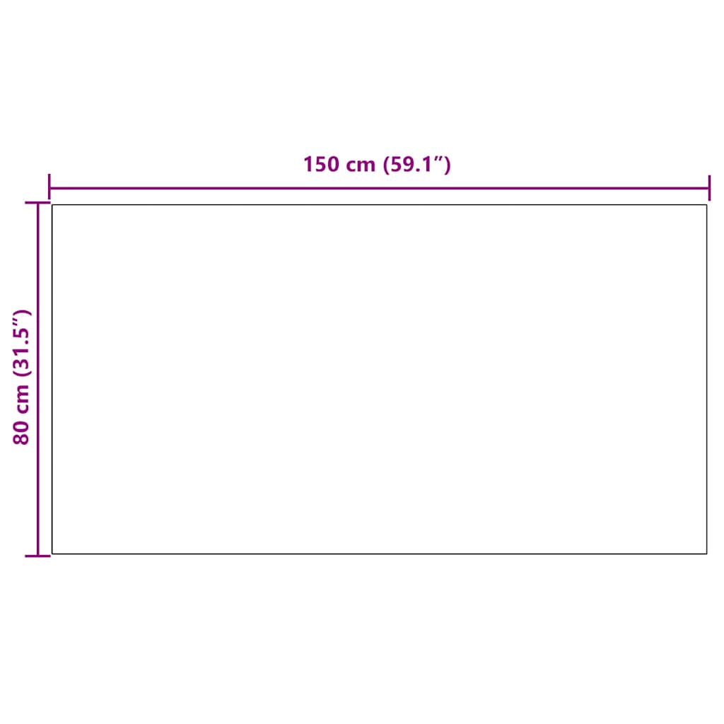Tepih trkač Svijetlo siva 80 x 150 cm tkanina