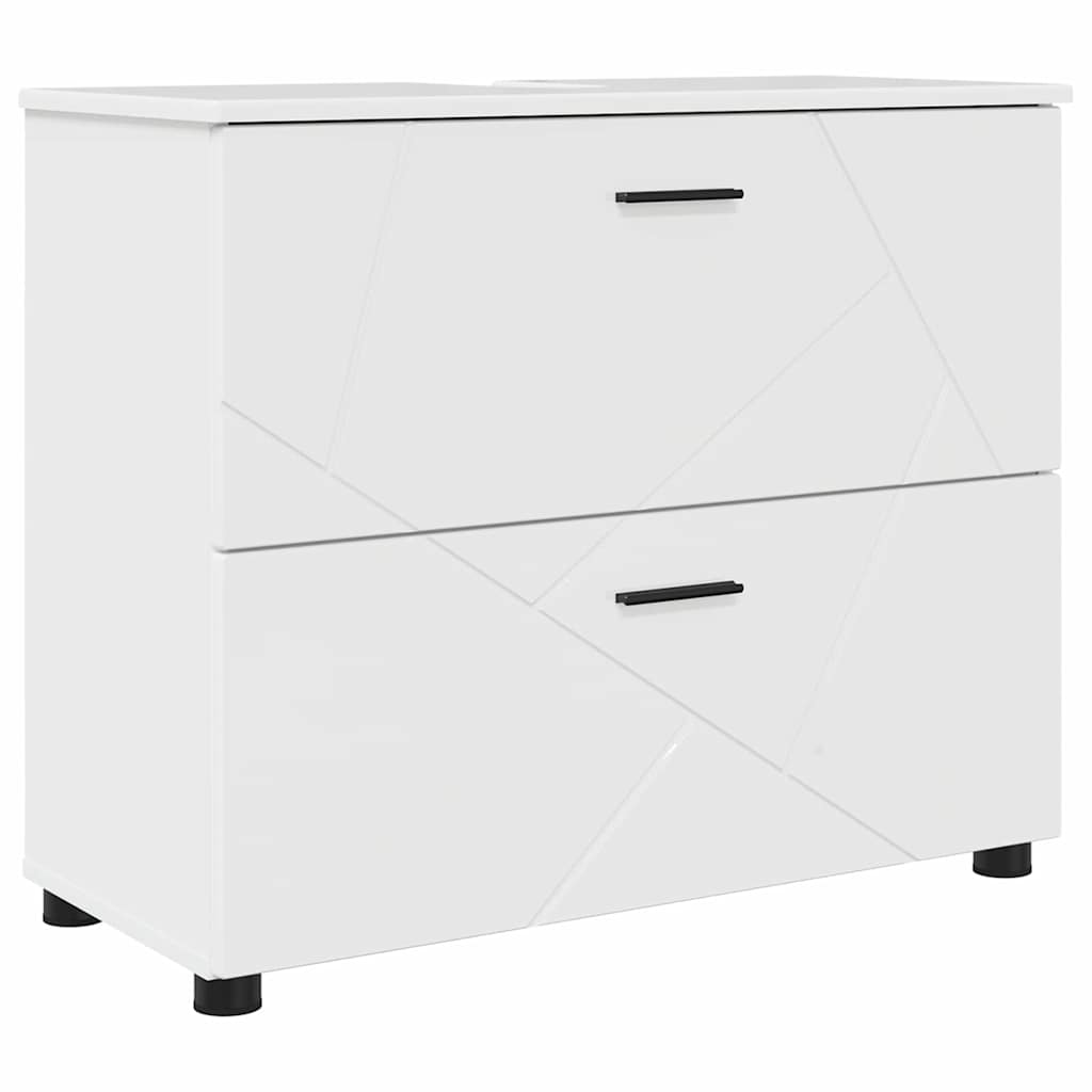 Set namještaja za kupaonicu 4 kom. Visoki sjaj bijela