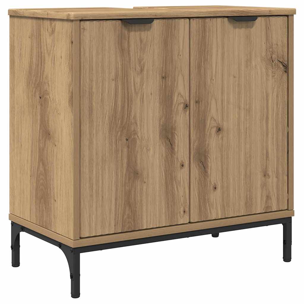 Set namještaja za kupaonicu 4 kom. Umjetnički hrast Smeđa 60.5 x 33.5 x 61 cm
