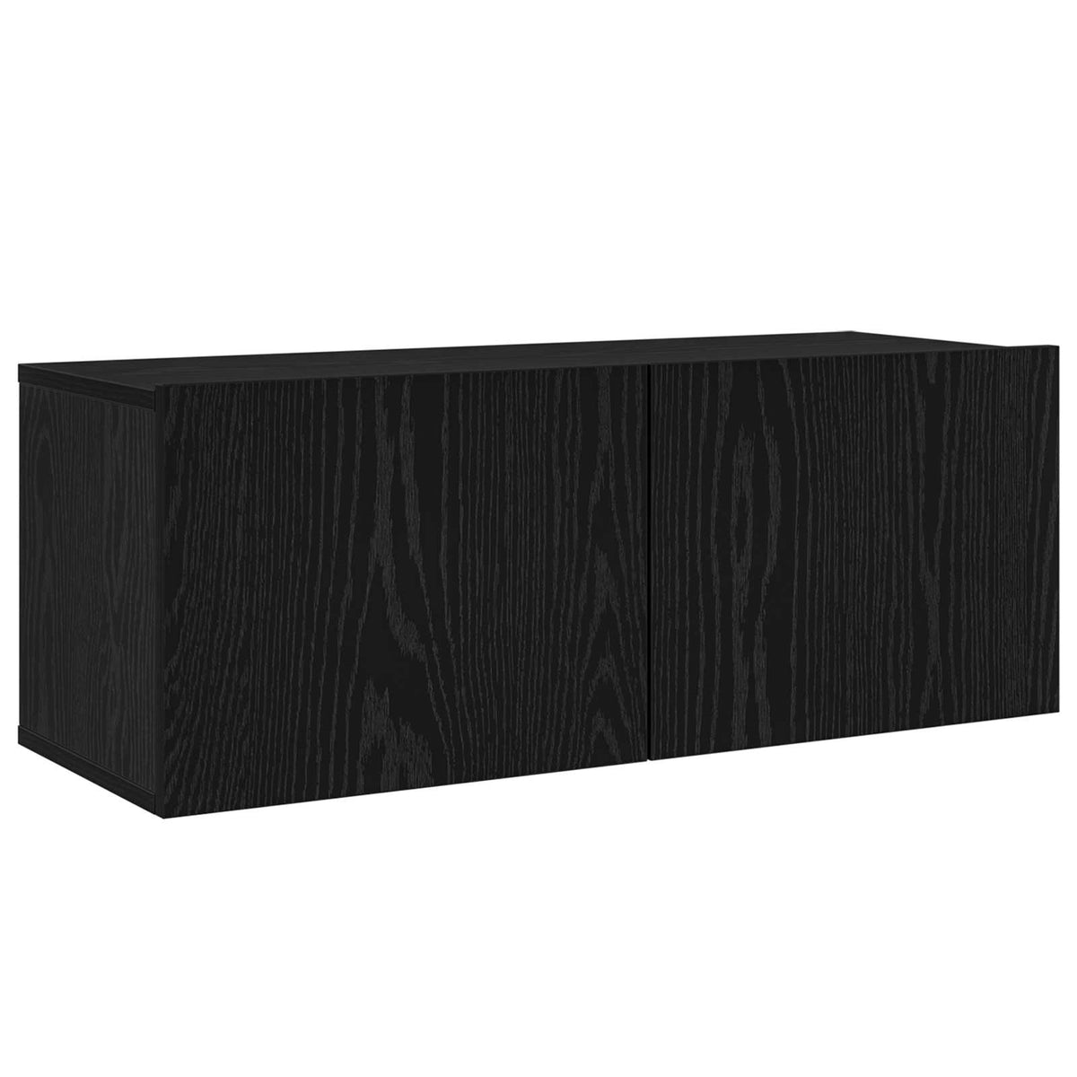 Set TV komoda 8 kom. Crni hrast Konstruirano drvo Crna 80 x 30 x 30 cm