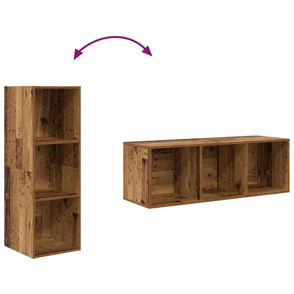 Set TV komoda 3 kom. Staro drvo Konstruirano drvo