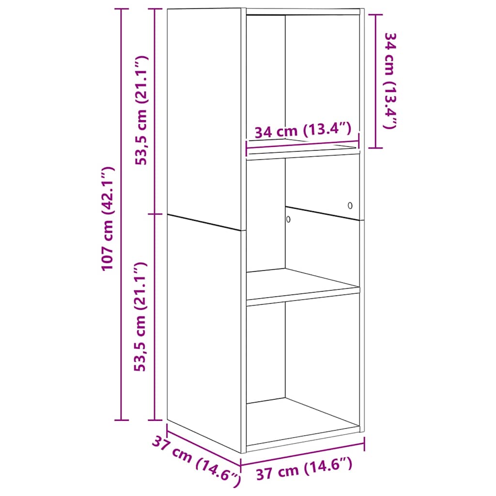Set TV komoda 4 kom. Crni hrast Konstruirano drvo Crna 37 x 37 x 142,5 cm
