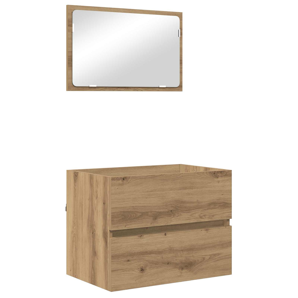 Set namještaja za kupaonicu 3 kom. Umjetnički hrast Smeđa 61 x 39 x 45 cm
