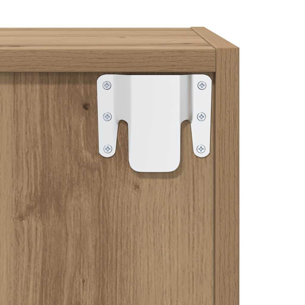 Set TV komoda Zidne 2 pcs Umjetnički hrast 37 x 37 x 72 cm