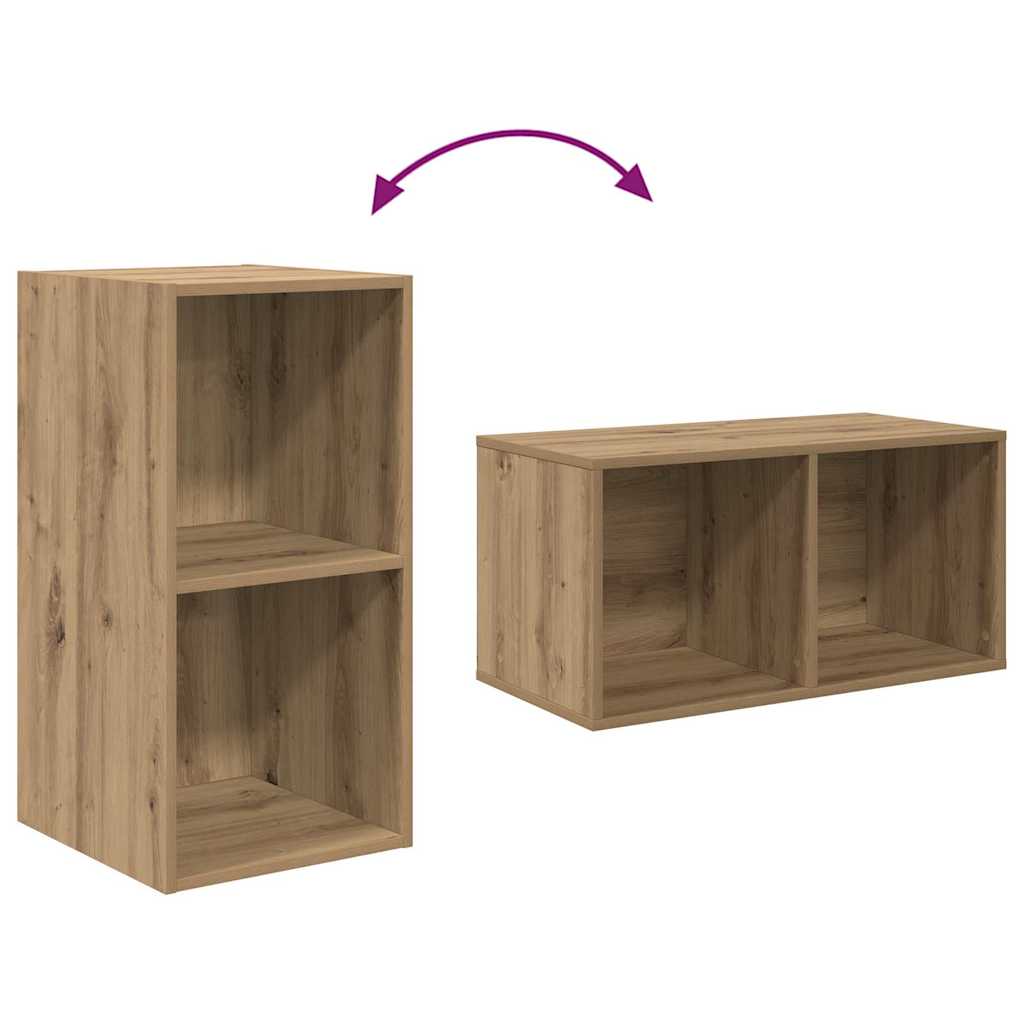 Set TV komoda Zidne 2 pcs Umjetnički hrast 37 x 37 x 72 cm