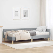 Kutni krevetni okvir s madracem 2 kom. Svijetlo siva Svjetlosiva 100 x 200 cm