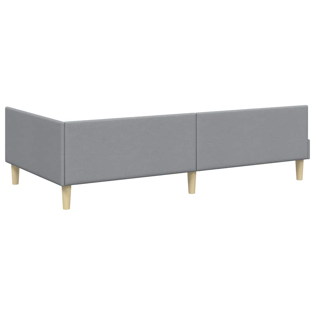 Kutni krevetni okvir s madracem 2 kom. Svijetlo siva Svjetlosiva 100 x 200 cm
