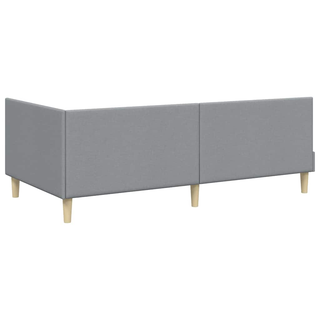Kutni krevetni okvir s madracem 2 kom. Svijetlo siva Svjetlosiva 100 x 200 cm