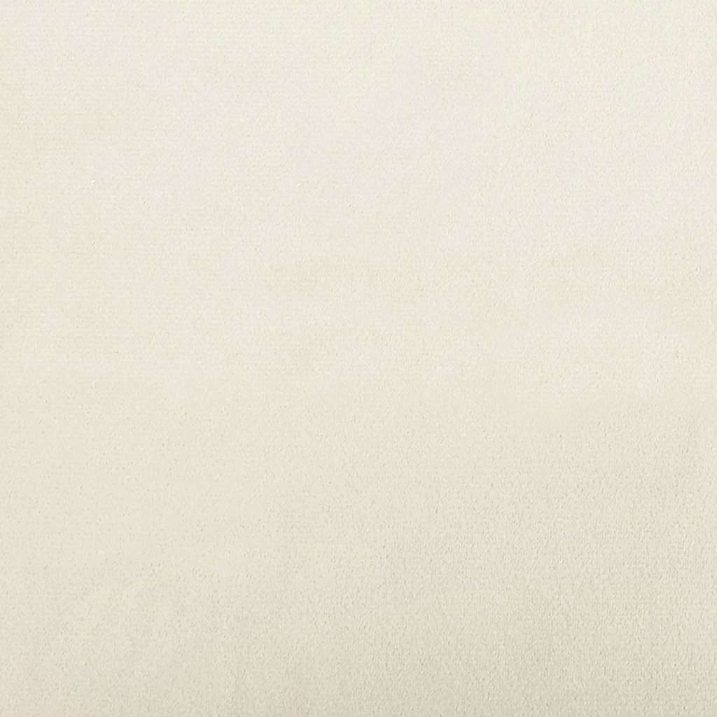 Kutni krevetni okvir s madracem 2 kom. Krema 80 x 200 cm Baršun
