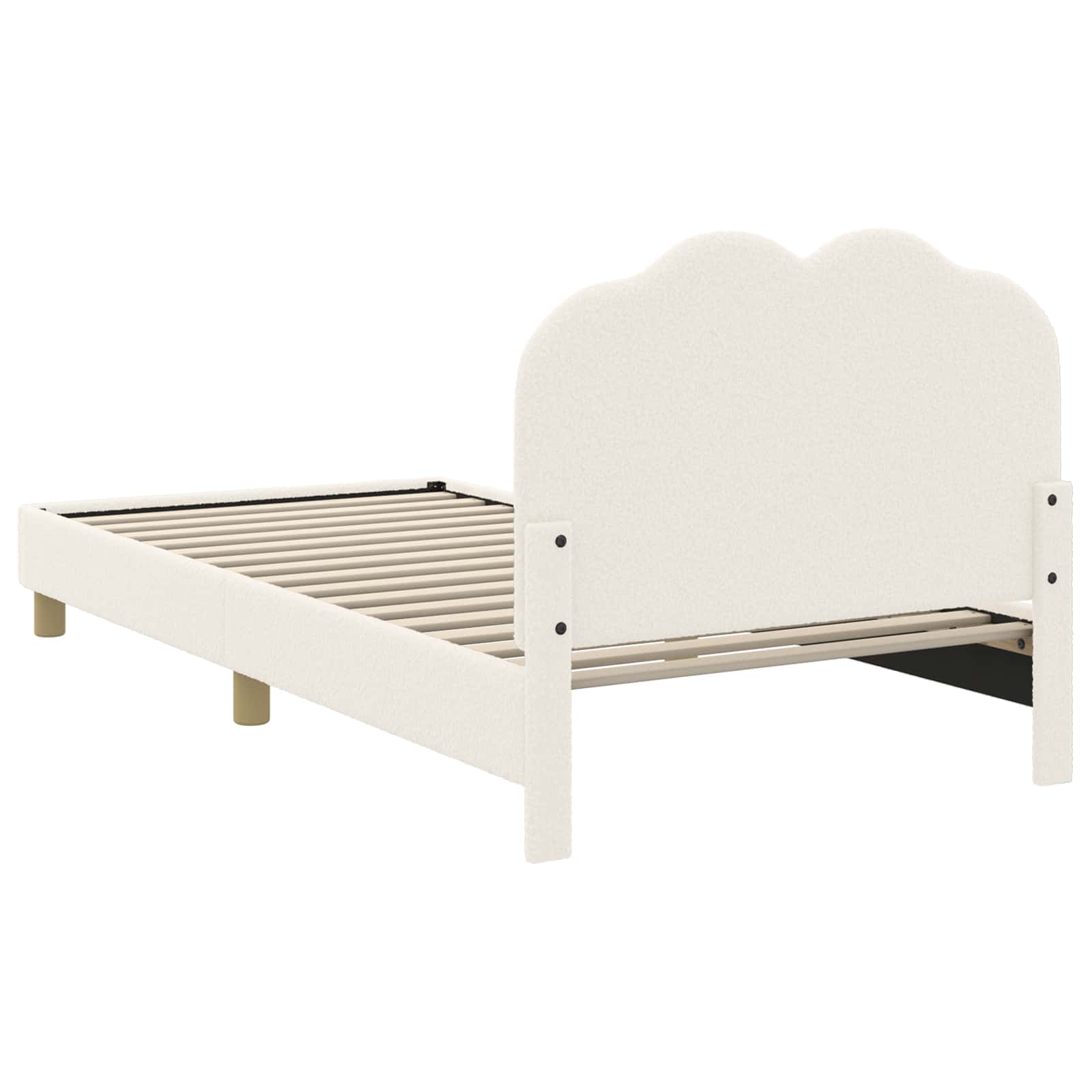Krevet za djecu s uzglavljem Krem 80 x 200 cm Bouclé