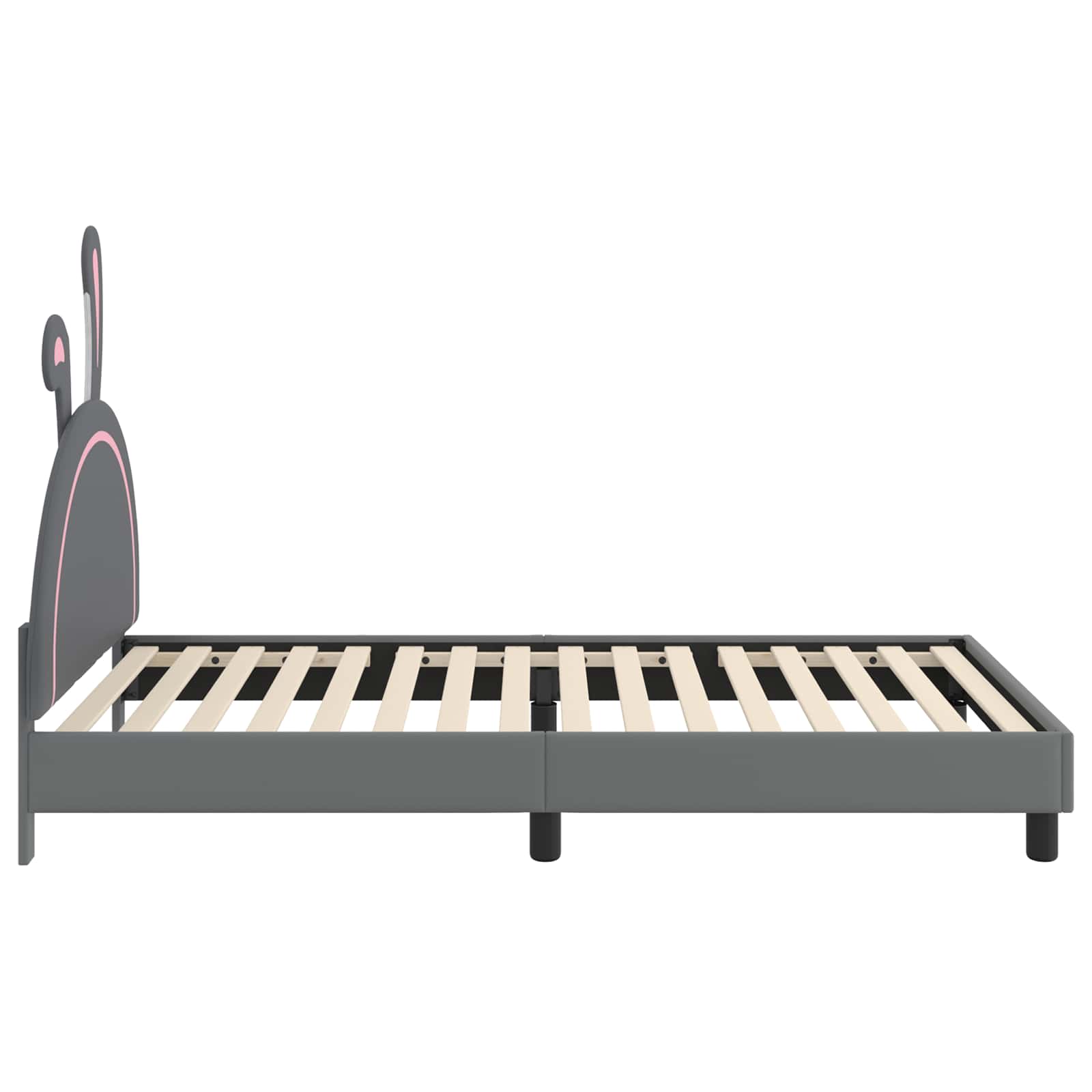 Krevet za djecu s uzglavljem Svjetlosiva 90 x 190 cm PU